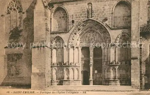 Saint Emilion Portique de lEglise Collegiale Saint Emilion