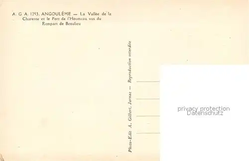 Angouleme la Vallee de la Charente et le Port de lHoumeau vus du Rempart de Beaulieu Angouleme