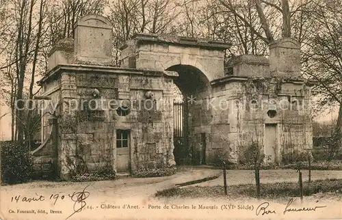 Anet Chateau dAnet Porte de Charles le Mauvais Anet