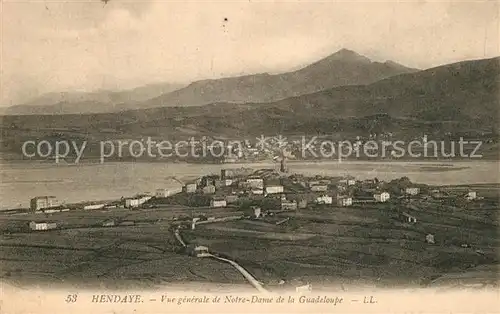 Hendaye_Pyrenees_Atlantiques Vue generale de Notre Dame de la Guadeloupe Hendaye_Pyrenees