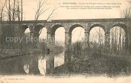 Maintenon Viaduc du Chemin de fer et bords de la Voise Maintenon