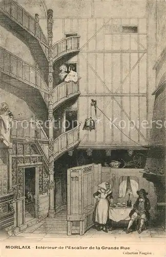Morlaix Interieur de lEscalier de la Grande Rue Morlaix