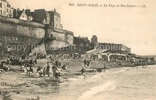 Saint Malo_Ille et Vilaine_Bretagne La Plage de Bon Secours Saint Malo_Ille et Vilaine