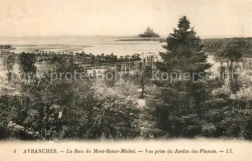 Avranches La Baie du Mont Saint Michel Vue prise du Jardin des Plantes Avranches