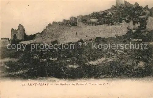 Saint Peray Vue generale des Ruines de Crussol Saint Peray