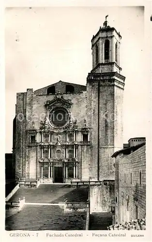 Gerona Fachada Catedral Gerona
