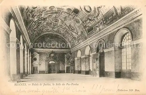 Rennes_Ille et Vilaine Palais de Justice la Salle des Pas Perdus 