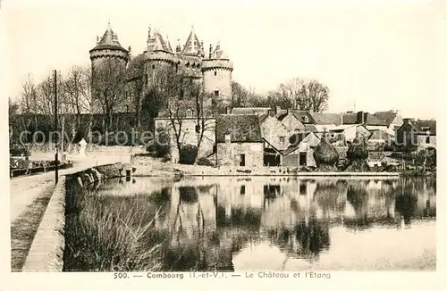 Combourg Le Chateau et l Etang Combourg