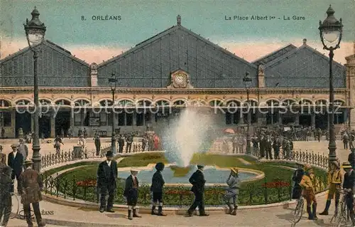 Orleans_Loiret La Place Albert I La Gare Orleans_Loiret