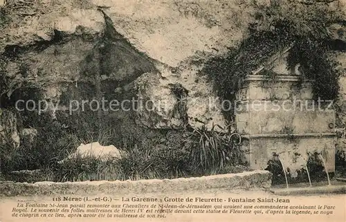 Nerac La Garenne Grotte de Fleurette Fontaine Saint Jean Nerac