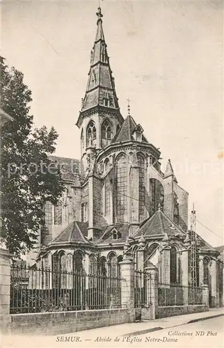 Semur en Auxois Abside de l Eglise Notre Dame Semur en Auxois