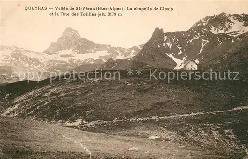 Saint Veran Panorama de la vallee Chapelle de Closis et Tete des Toillies Paysage du Queyras Saint Veran