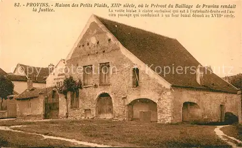 Provins Maison des Petits Plaids XIIIe siecle Provins