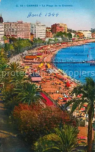 Cannes_Alpes Maritimes La Plage de la Croisette Cote d Azur Cannes Alpes Maritimes