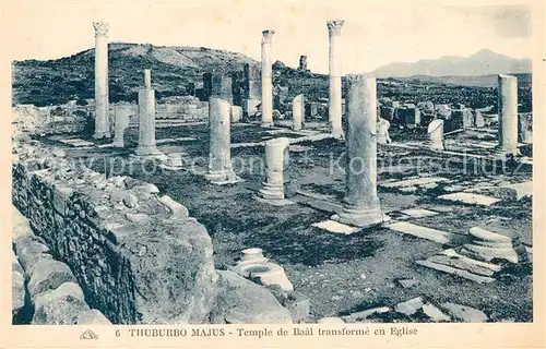 Thuburbo_Majus Temple de Baal transforme en Eglise Ruinenstaette Antike Staette 
