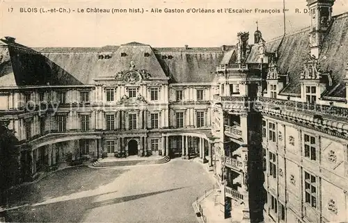 Blois_Loir_et_Cher Chateau Aile Gaston d Orleans Escalier Francois Ier Blois_Loir_et_Cher
