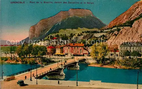 Grenoble Pont de la Bastille Jardin des Dauphins et le Neron Grenoble