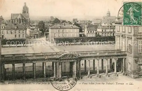 Compiegne_Oise Vue prise de la Terrasse du Chateau Compiegne Oise