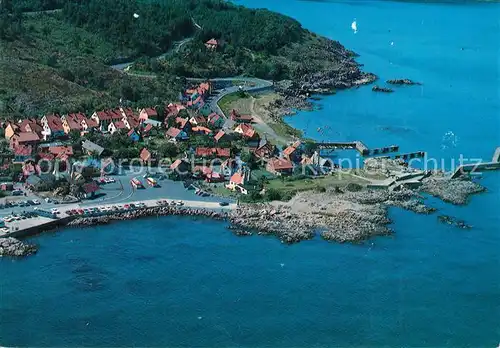 Gudhjem Fischerdorf Fliegeraufnahme Gudhjem