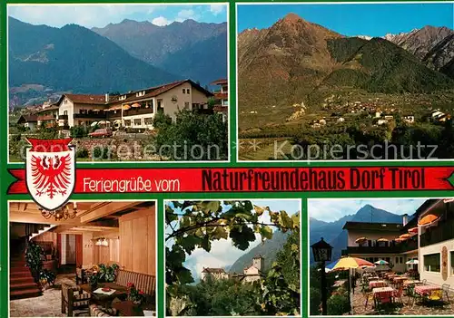 Dorf_Tirol Naturfreundehaus Pension Schloss Panorama Naturpark Texelgruppe Wappen Dorf_Tirol