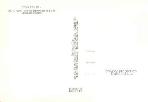 Sevran Divers aspects de la Place Auguste Cretier Sevran