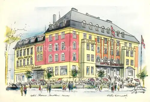 Trondheim Hotel Phoenix Kuenstlerkarte Trondheim