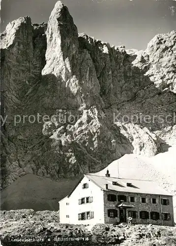 Lamsenjochhuette Berghaus Karwendelgebirge Lamsenjochhuette