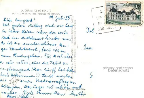 Calvi vu des falaises de Recisa Calvi