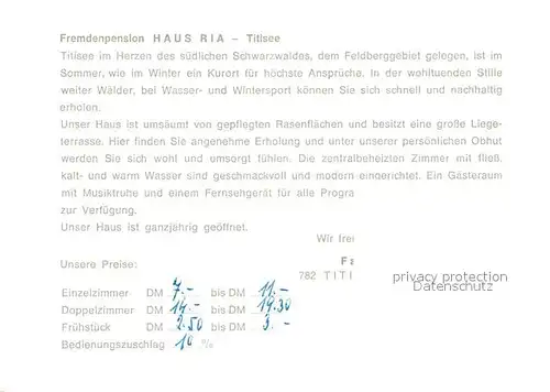 Titisee Pension Haus Ria Feldberggebiet Schwarzwald Fliegeraufnahme Titisee