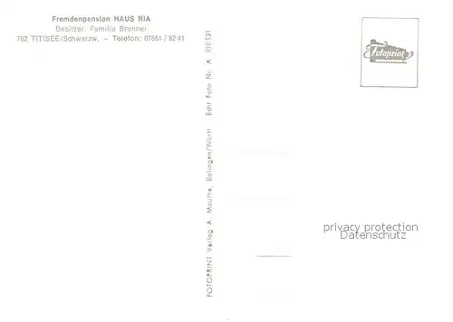 Titisee Pension Haus Ria Feldberggebiet Schwarzwald Titisee