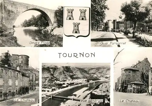 Tournon sur Rhone Douce Plage Pont Quai Farconnet Chateau Tournon sur Rhone