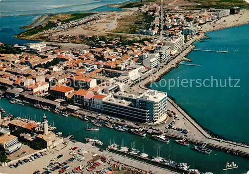 Le_Grau du Roi_Gard Chenal Maritime et front de mer vue aerienne Le_Grau du Roi_Gard