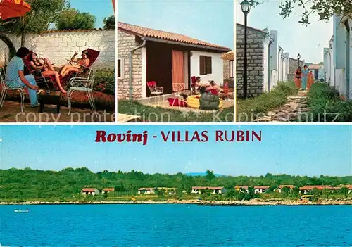 Rovinj_Rovigno_Istrien Villas Rubin Ansicht vom Meer aus 