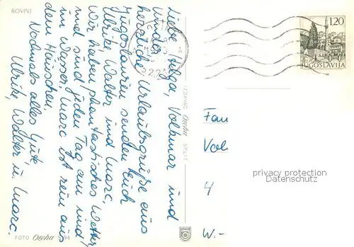 Rovinj_Rovigno_Istrien Villas Rubin Ansicht vom Meer aus 