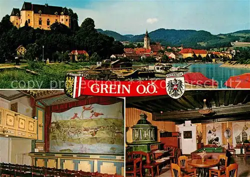 Grein_Donau_Oberoesterreich Schiffsanleger Stadttheater Kaffee Blumenstraeussl Biedermeierstil Grein_Donau