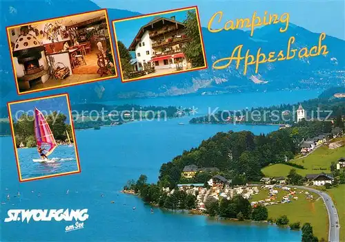 St_Wolfgang_Salzkammergut Camping Appesbach am Wolfgangsee Fliegeraufnahme St_Wolfgang_Salzkammergut