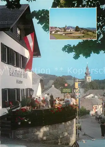 Kollerschlag Gasthof Zur Linde Motiv mit Kirche im Sommer Kollerschlag