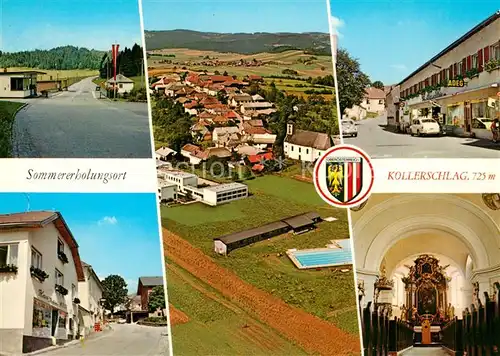 Kollerschlag Grenzuebergang Kaufhaus Pfarrkirche Fliegeraufnahme Kollerschlag