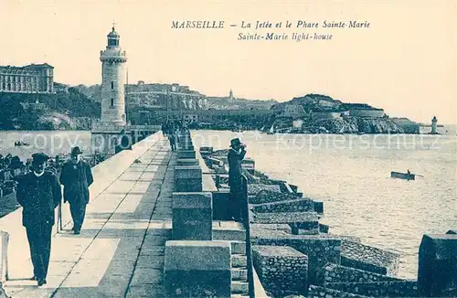 Marseille_Bouches du Rhone La Jetee et le Phare Sainte Marie Marseille