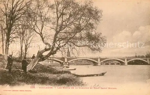 Toulouse_Haute Garonne Les Bords de la Garonne et Pont Saint Michel Toulouse Haute Garonne