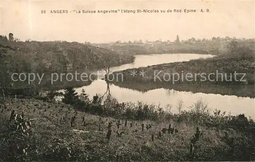 Angers La Suisse Angevine letang St Nicolas vu de Roc Epine Angers