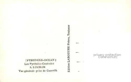 Luchon_Haute Garonne Vue prise de Cazarith Luchon Haute Garonne