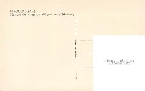Perouges Maisons de Mmes de Villeneuve et Messimy Perouges