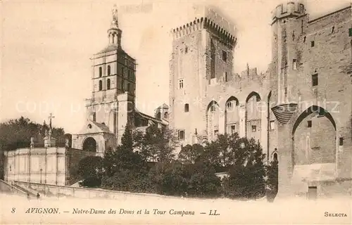Avignon_Vaucluse Notre Dame des Doms et la Tour Campana Avignon Vaucluse