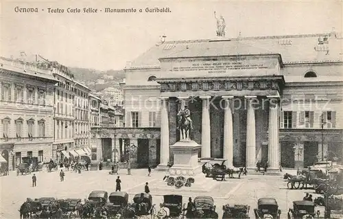 Genova_Genua_Liguria Teatro Carlo Felice Monumento a Garibaldi Genova_Genua_Liguria