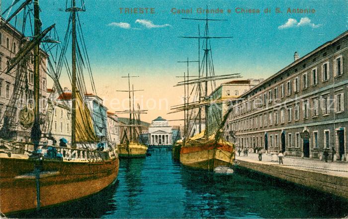 Trieste Canal Grande Chiesa S Antonio Trieste Nr Va Oldthing Ansichtskarten Friaul Julisch Venetien Friuli Venezia Giulia