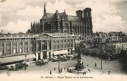 Reims_Champagne_Ardenne Place Royale et la Cathedrale Monument Reims_Champagne_Ardenne