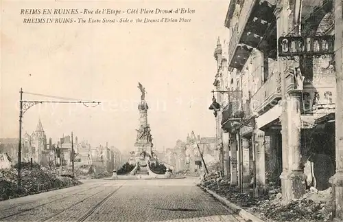 Reims_Champagne_Ardenne en ruines Rue de l Etape Monument Grande Guerre Truemmer 1. Weltkrieg Reims_Champagne_Ardenne