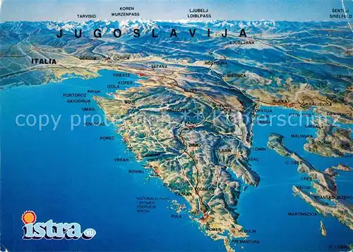 Jugoslawien_Yugoslavie Nordwestliche Teil Jugoslawiens Slowenien Kroatien Landkarte Jugoslawien_Yugoslavie