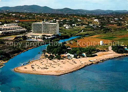 Santa_Eulalia_del_Rio Desembocadura del Rio Balear Playa vista aerea Santa_Eulalia_del_Rio